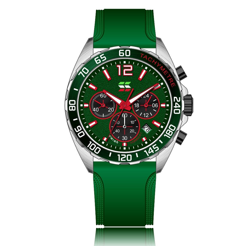 Valcien- Luxury Chronograph Watch Detail | Racing-Inspired Men's Watch