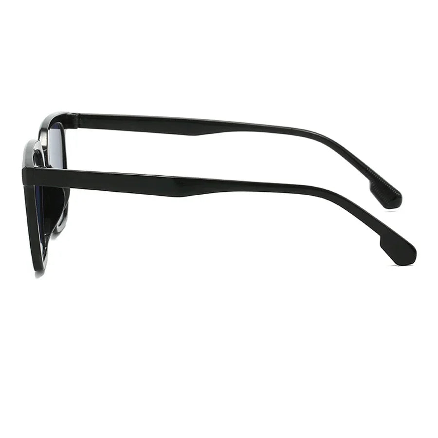 Valcien - Crystal Frame Square Sunglasses – Retro Modern UV400 Shades for Men | Lightweight & Stylish