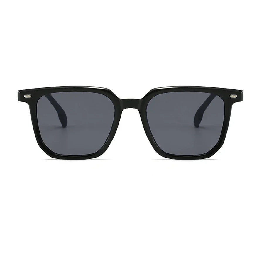 Valcien - Crystal Frame Square Sunglasses – Retro Modern UV400 Shades for Men | Lightweight & Stylish