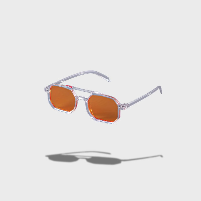 Valcien- Geometric Clear Frame Sunglasses – Transparent Octagon Shades with Gradient Lenses | Unisex UV400